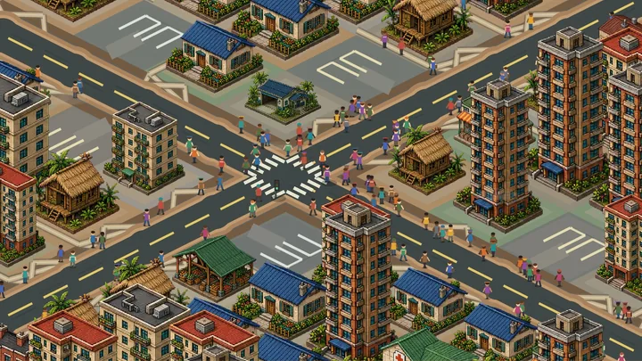 Crowded city